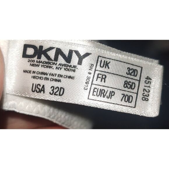 DKNY Bra Signature Lace Demi Bra 451238 Color:DWH 32D NWT - Picture 9 of 10